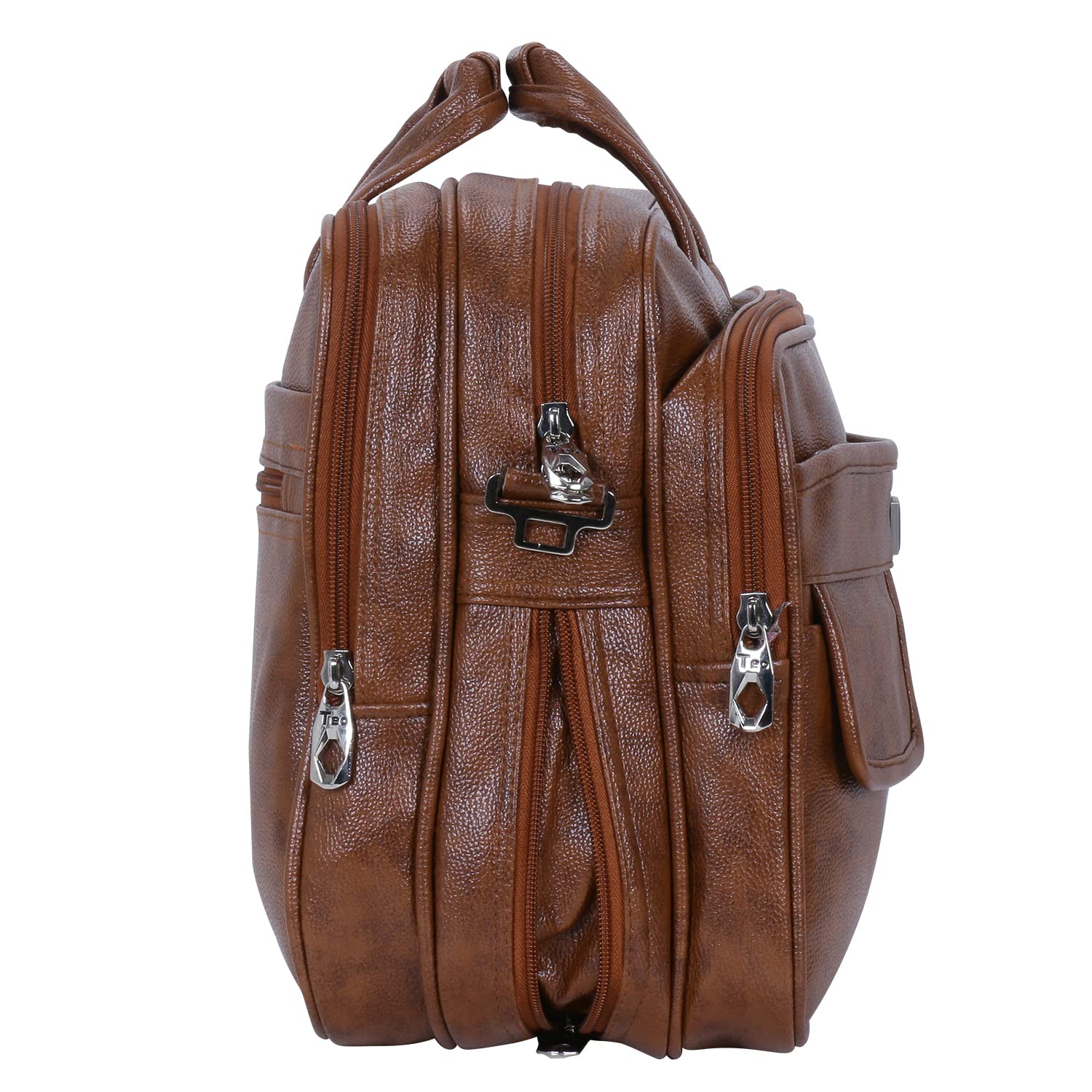 Synthetic Leather Elegant messenger bag Office Bag Briefcase Laptops/Tablet for men and women with multiple compartments and an expandable bottom Tan Colour(16 inch) 19 71M4Qi5PseL. SL1500