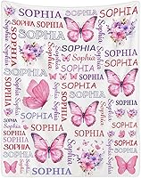 Vista 17 de Manta personalizada con nombre para adolescentes, niñas, niños, mantas de bebé personalizadas de franela ultra suave y acogedora, manta con nombre