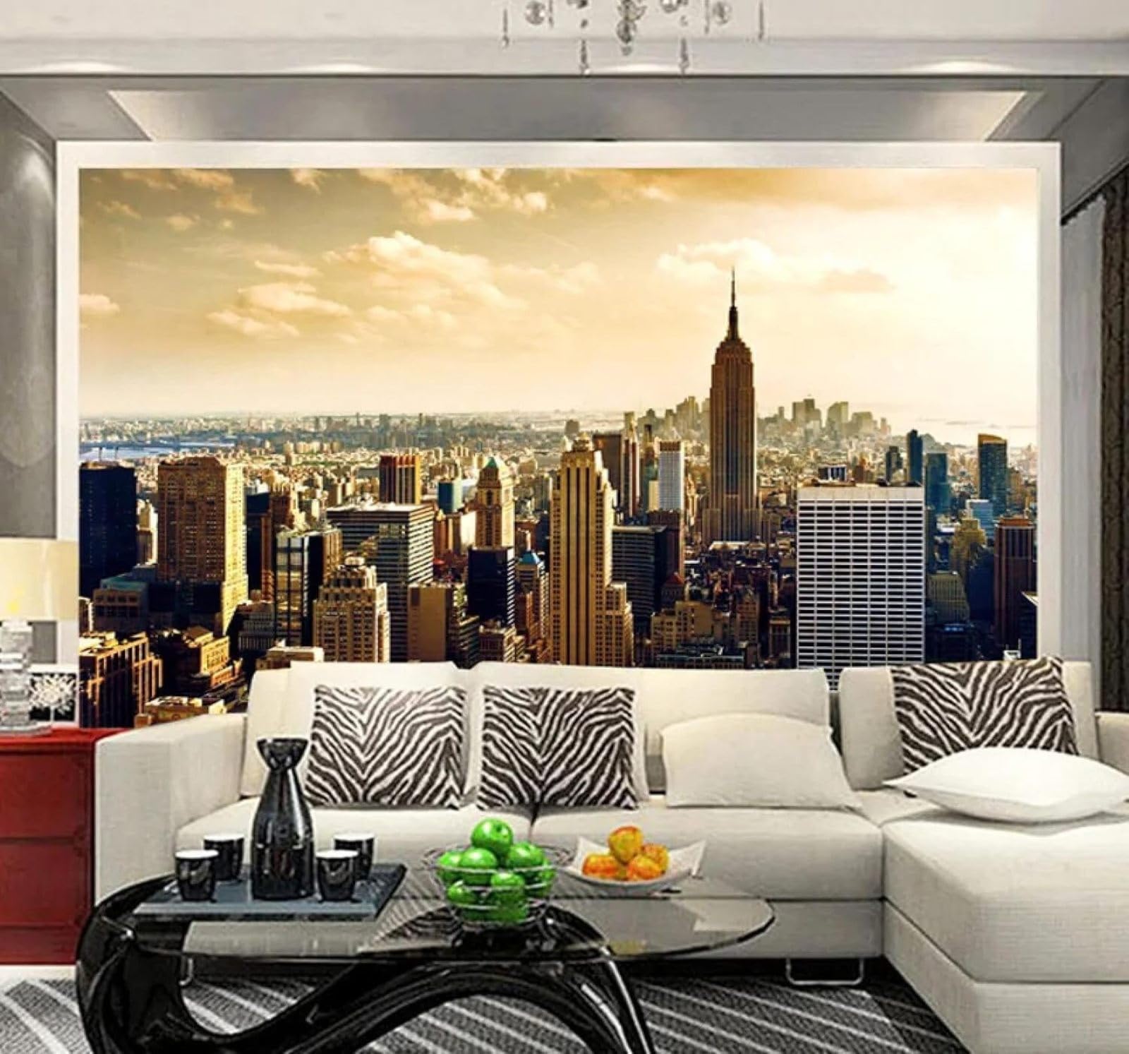 XLMING Classic Urban Architecture Sunset Scenery Office 3D Wallpaper Luxury Home Dining Decor Paste Sofa Living Room The Wall for Bedroom Mural-300cm×210cm
