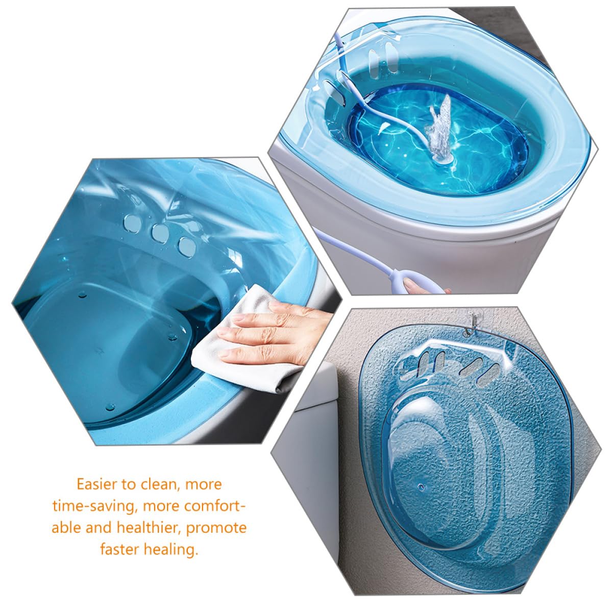 TOVINANNA Sitz Bath Hemorrhoids Sitz Bath Basin Wash Basin for Postpartum Essentials