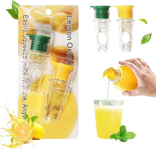 Mini exprimidor de limón, exprimidor manual del jugo de cítricos de la cal para la fruta, prensa plástica del PDA