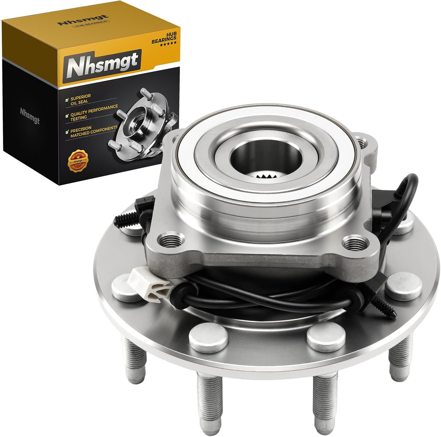 515058 4WD Front Wheel Bearing Hub Fit for Chevy GMC Silverado Sierra 2001-2006, Avalanche 2500 2002-2006, Suburban Yukon XL 2500 2000-2006 H2 8-Lug with ABS