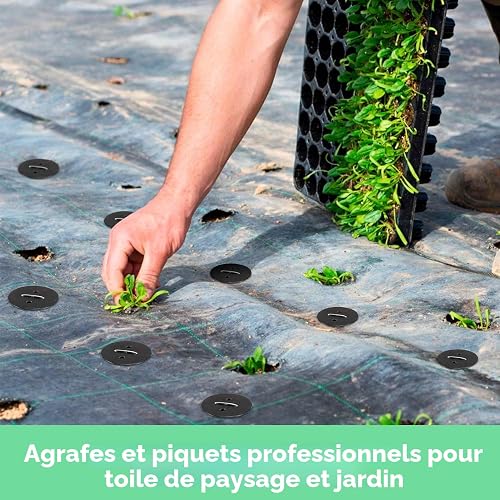Ediesi, Weed Membrane Pegs, 100 Pcs + 16 Buffer Washer, Garden, Artificial Grass, Ground, Pins, Tent, Heavy Metal, Staples (100 pieces) - 6