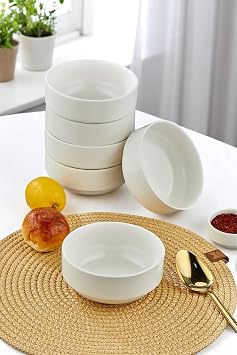 6l  12 cm Porselen Kase Seti -  orba, Meze, Sufle, Salata, Tatl , Kahvalt l k Sunum Kasesi