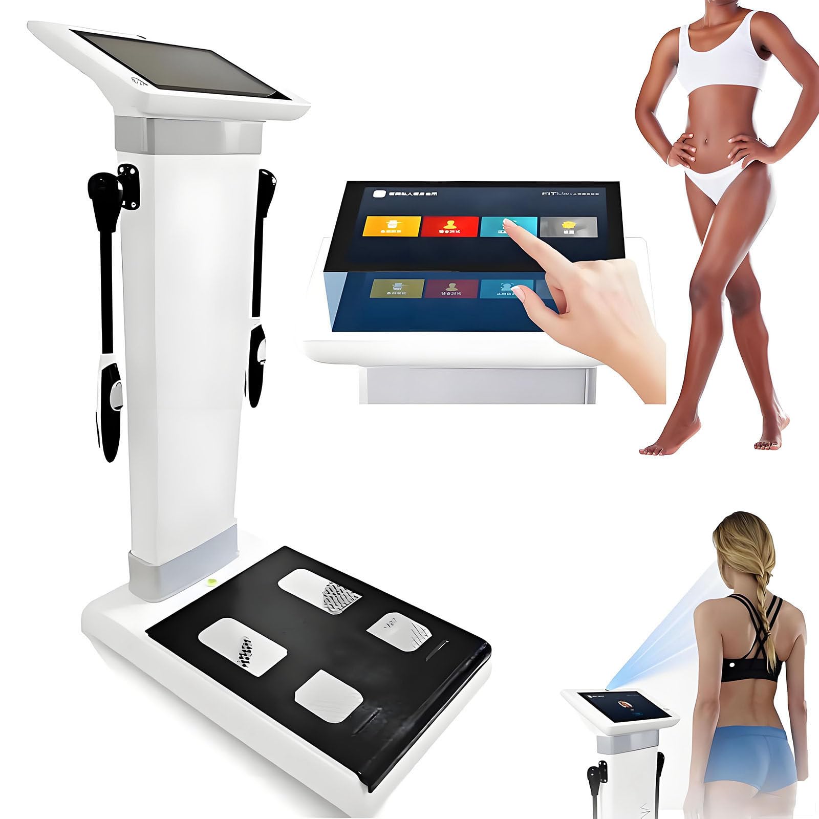 Analizator składu ciała z 10,1-calowym,inteligentny analizator składu ciała z technologią bioimpedancji do dokładnego pomiaru tkanki tłuszczowej i wody w celu monitorowania stanu zdrowia