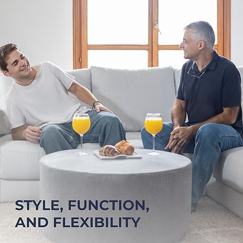 Miniatura 8 de Elephant In A Box Cómoda mesa de centro plegable, talla única (32 pulgadas de diámetro), color gris