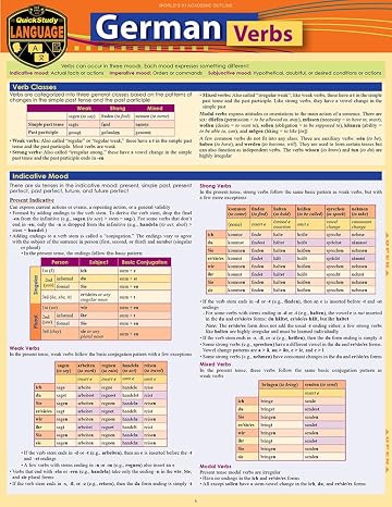 German Verbs: a QuickStudy Language Reference Guide