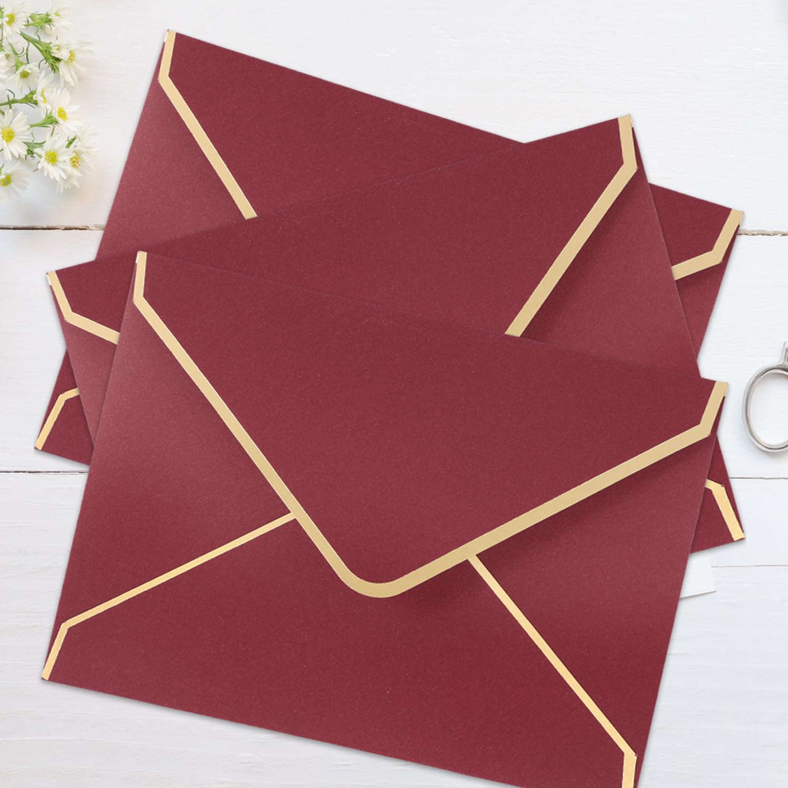 50 Enveloppes Carton Blanc 18,5x13,5cm - Fermeture Rapide - Pour Mariage, Anniversaire, Cartes Cadeaux