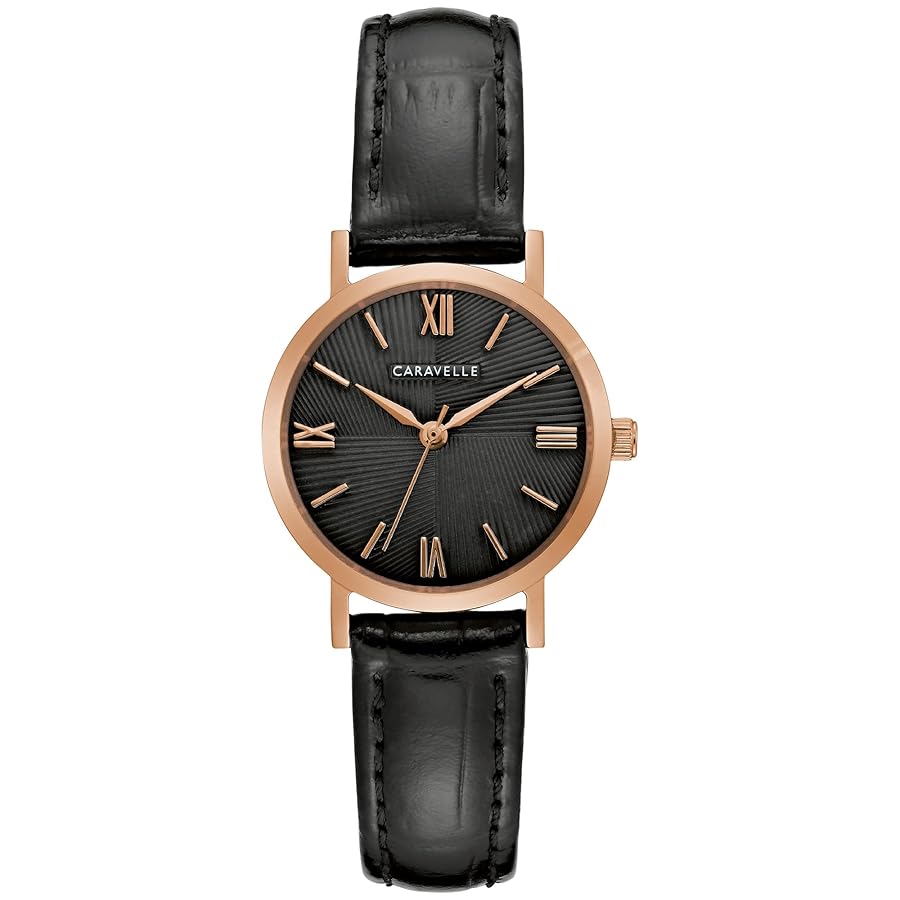 【激レア】CARAVELLE/レディース腕時計/お洒落/ブラック.ゴールド Amazon.co.jp: Caravelle by Bulova レディース ドレス 3針