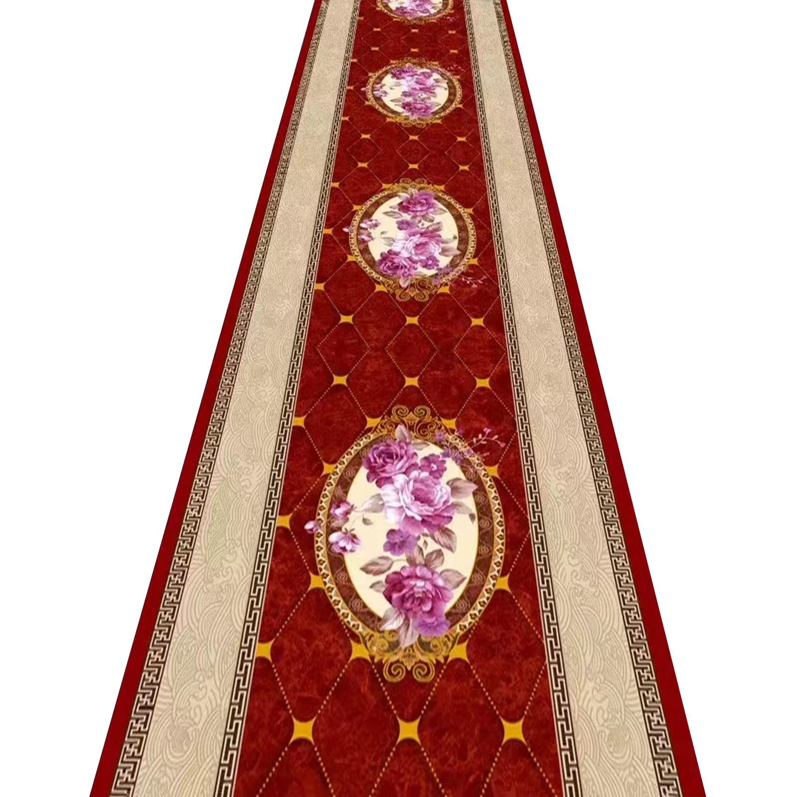 Tapis couloir rouge sur mesure et tapis de passage d'entrée moderne ZRUYI