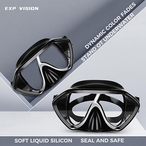 Miniatura 3 de Máscara de buceo para adultos  Máscara de esnórquel antivaho de alta calidad, cómodas y a prueba de fugas, gafas de natación con cubierta de nariz