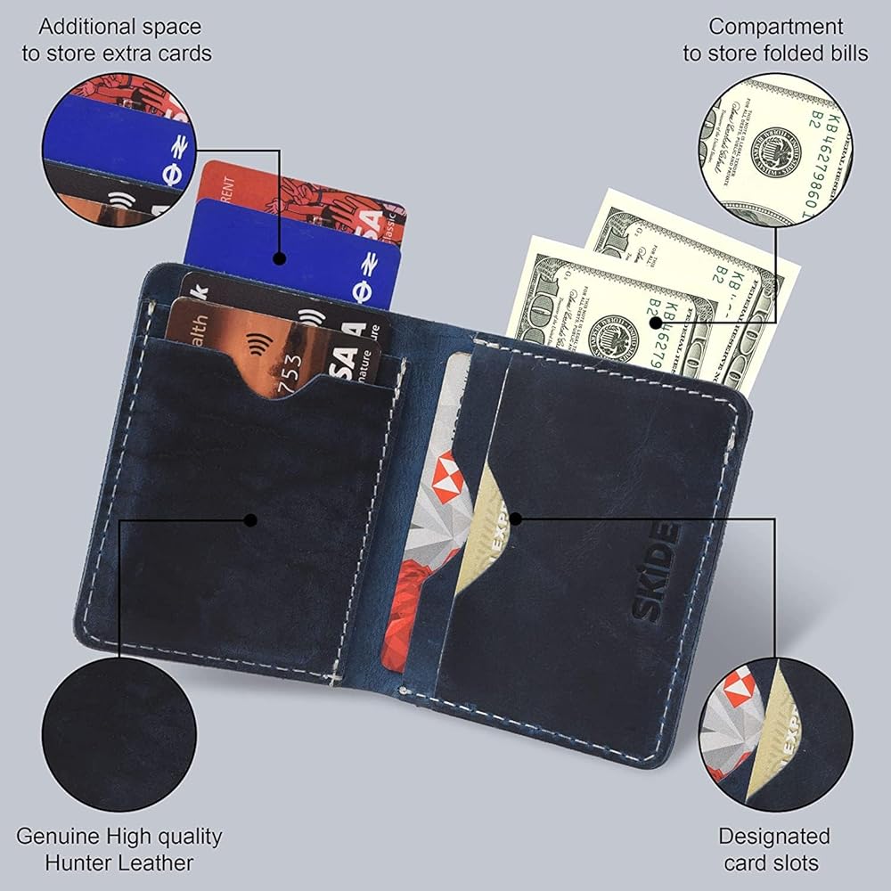 Amazon.com: SKiDE Hunter Slim Wallet | Minimalist Wallet & Small