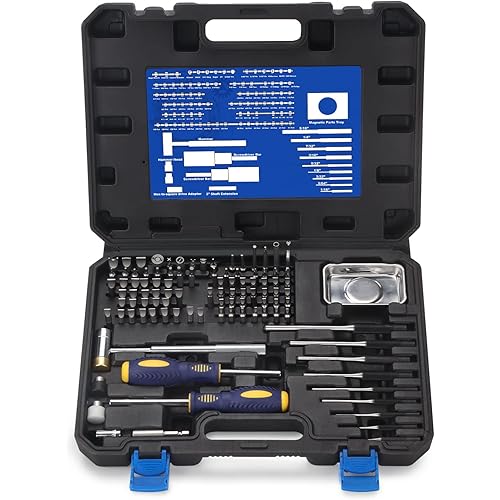 BULLTOOLS Precision Screwdriver Set, 100-Piece Torque Screwdriver Engineering Repair Kit, Roll Pin Punch Set with Magnetic Screwdriver Handle and Storage Case for Maintenance