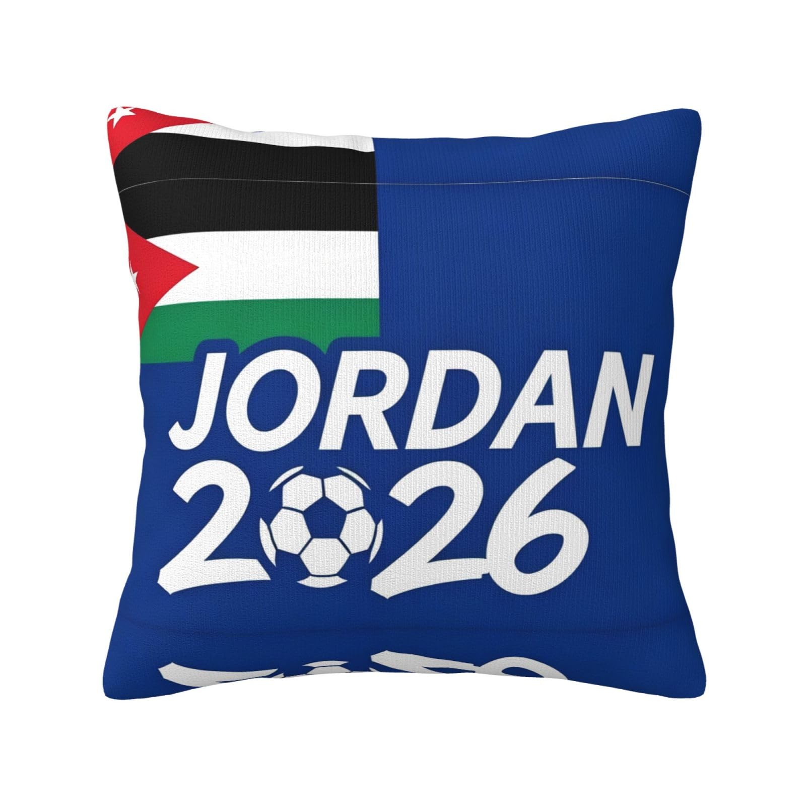 Football-Flag Print Decorative Throw Pillow Covers for Sofa, Outdoor and World Cup Celebrations