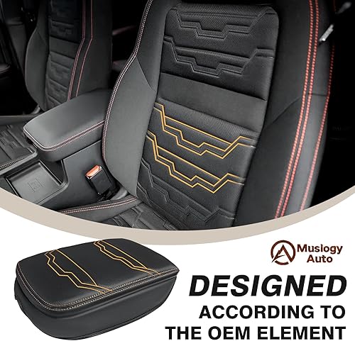Miniatura 458 de Muslogy Funda de consola central compatible con Honda Pilot 2023 2024 2025, 2024 2025 2026 Ridgeline/Passport Accesorios para apoyabrazos, tapa
