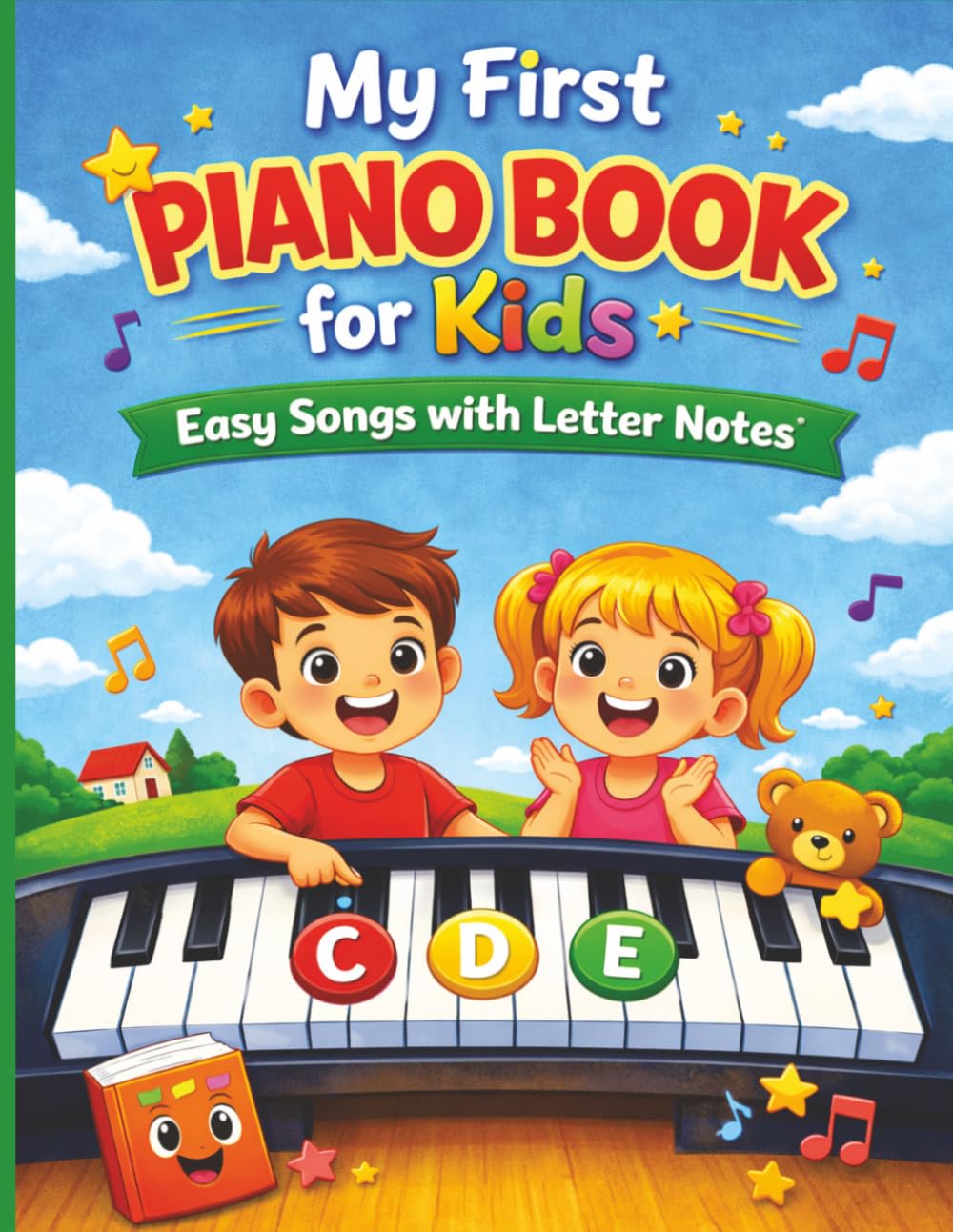 My First Piano Book for Kids: Easy Songs with Letter Notes for Beginners Ages 4–8: Step‑by‑Step Learning Pages, and Fun Activities for Young Pianists, 14 Simple Nursery Rhymes.