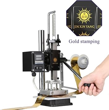 Multifunction Hot Foil Stamping Machine Leather Wood Paper Branding Logo Marking Press Machine Stamper Temperature Adjustable,Hot pressing plate: 8 * 10cm