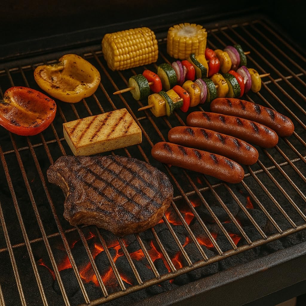 Wiltec Griglia rettangolare in acciaio inox 67 x 40 cm per barbecue a carbone e a gas