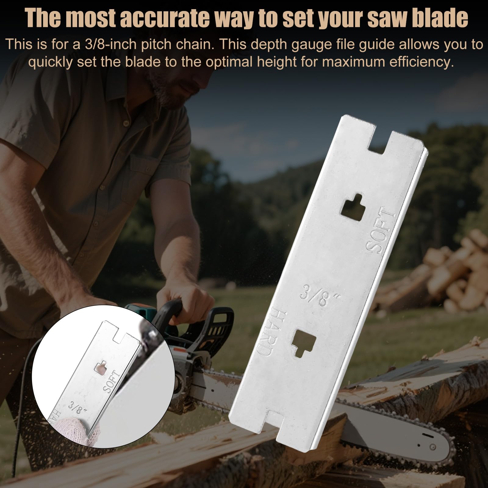 Chainsaw Raker Gauge - Stainless Steel -4