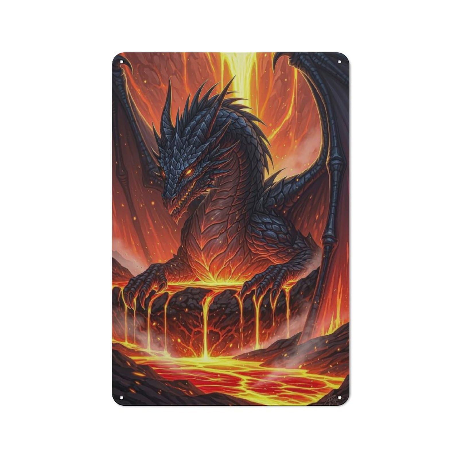Casual Lava Dragon Garden Room Metal Sign 30x20cm, Porch Wall Decor for Conservatory, Home Bar Or Utility Room