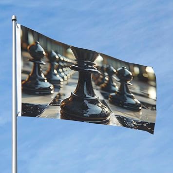 Flag 2x3 Ft Double Sided Heavy Duty Outdoor Flags Personalized Banner with Grommets Black White Chess Checkerboard Flags for Outside Spring Summer Garden Flag for Yard Porch Indoor/Outdoor Decoration