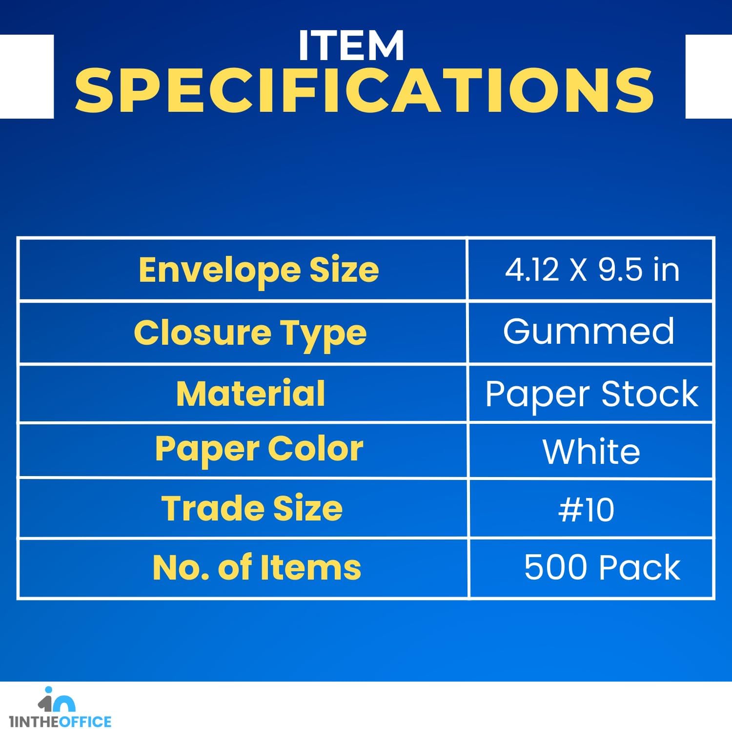 1InTheOffice A9 Greeting Card Envelopes 5.75 x 8.75, Envelopes for Invitation, Assorted Colored Envelopes, 5 3/4" x 8 3/4", 50/Box