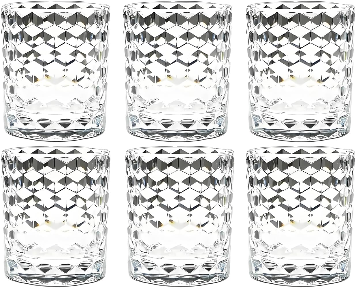 [Look Like Glass] 250ml 6-Piece Premium Unbreakable Drinking Glasses Plastic Tumblers Dishwasher Safe BPA Free Small Acrylic Juice Glasses for Kids Plastic Water Glasses (Clear)