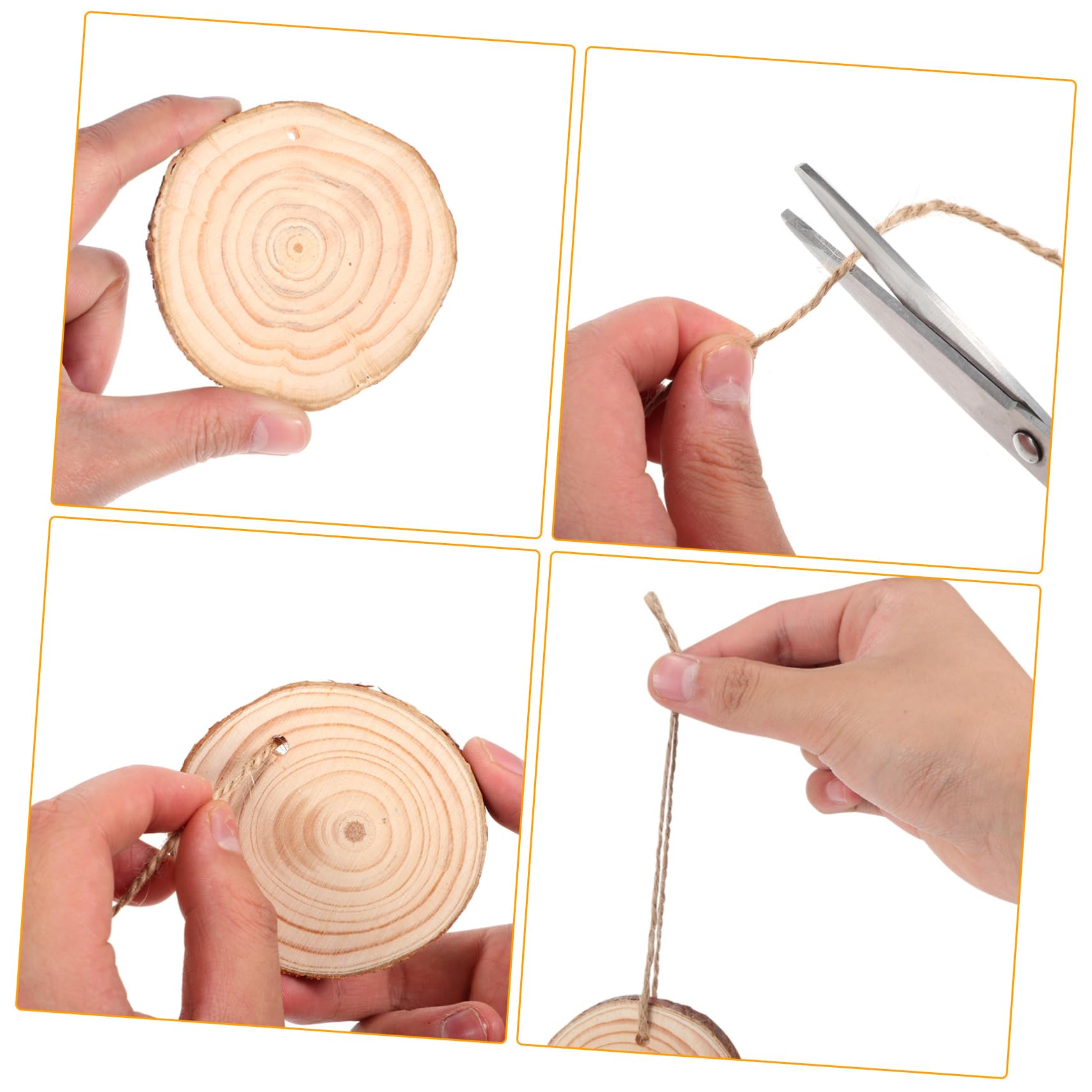 50stücke Ungebohrte Holzscheiben Aus Naturholz Runde Holzscheiben Zum Basteln Unbearbeitete Für Diy-projekte Holzausschnitte Zum Bemalen Und Dekorieren