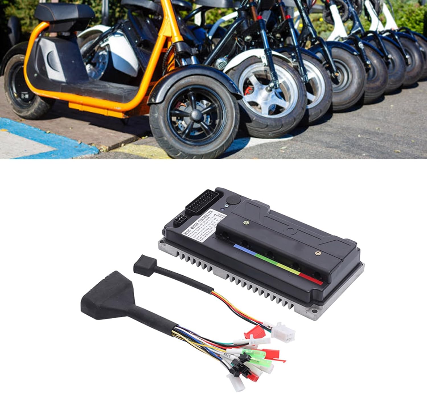 Brushless Motor Controller For Electric Bike Modification Accessory 60-72V 3000W 80A Motor Speed Controller