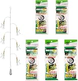 Set di 30 Piume di Sgombro, Bas de Ligne Pre-legato con Perline Luminose, Esche Bioniche per Sgombri, Pollock, Aringhe, Basso - 1
