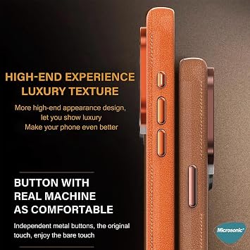Microsonic Apple iPhone 15 için Kılıf Metalist Leather Siyah [iPhone 15 ile Uyumlu Kılıf - Siyah]