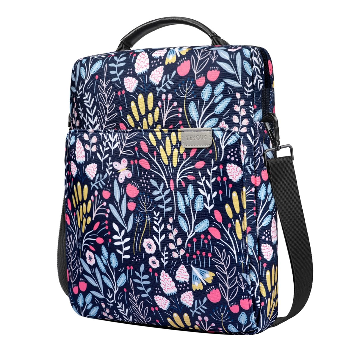 TiMOVO 13 Inch Tablet Sleeve with Shoulder Strap, Color Flower