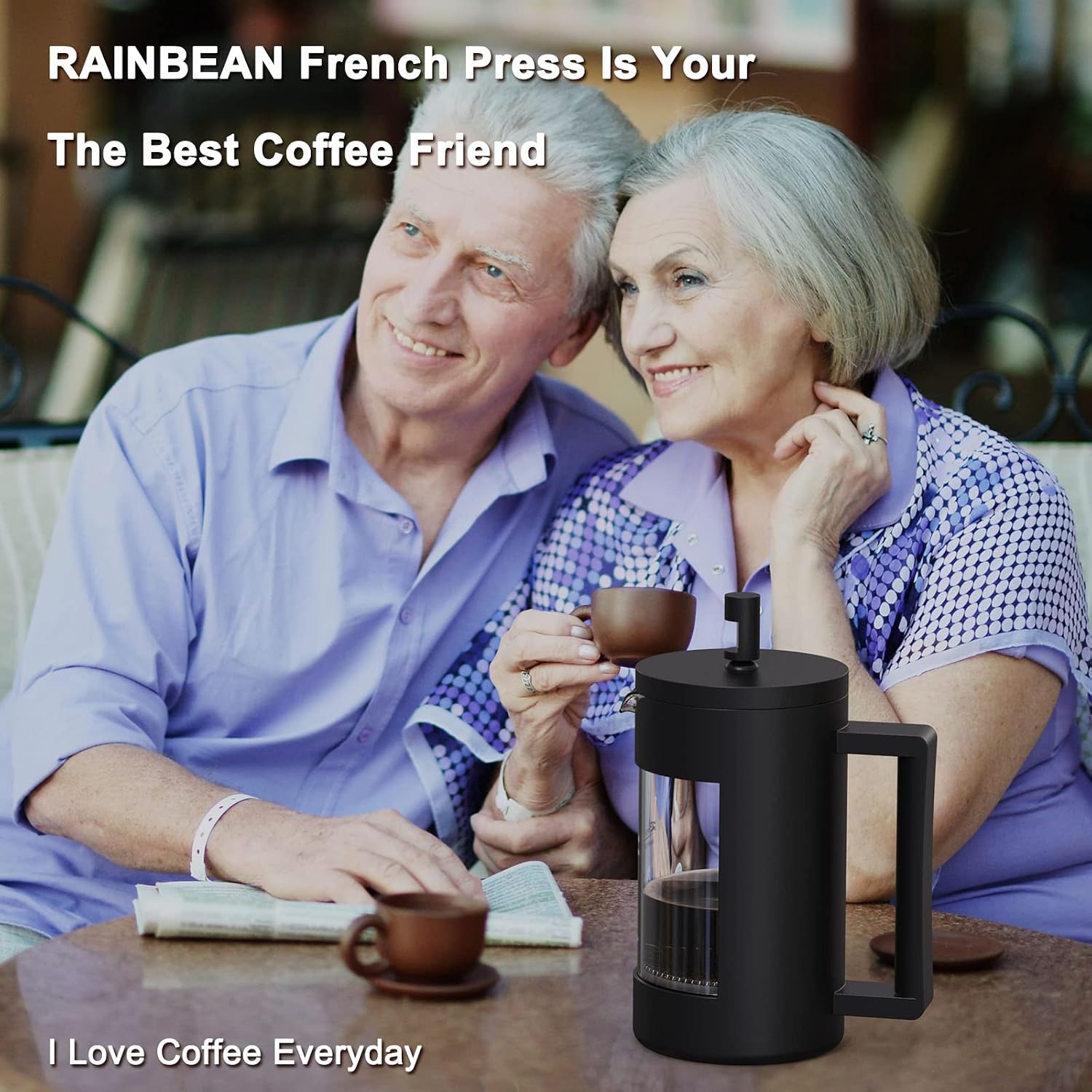 RAINBEAN Cafetiere Coffee Press 2 Cups/350ml, Glass French Press Coffee Maker, 3 Level Filtration System - Image 3