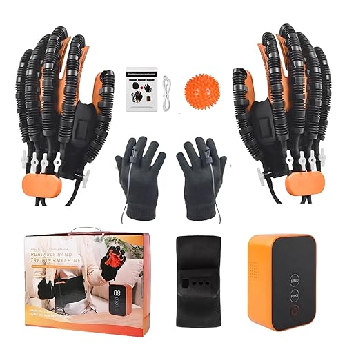 (izquierda+derecha) Guantes de robot de rehabilitación, equipo de terapia de mano, guante de mano robot, guantes robóticos para rehabilitación de