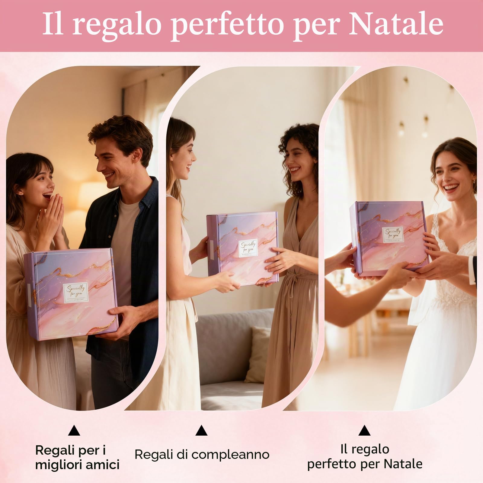 Regalo Donna Compleanno,Set Cofanetto Regalo Donna con Coperta Flanella, per Amiche,Mamma e Sorella,Regali Natale Regalo San Valentino,12 Pezzi