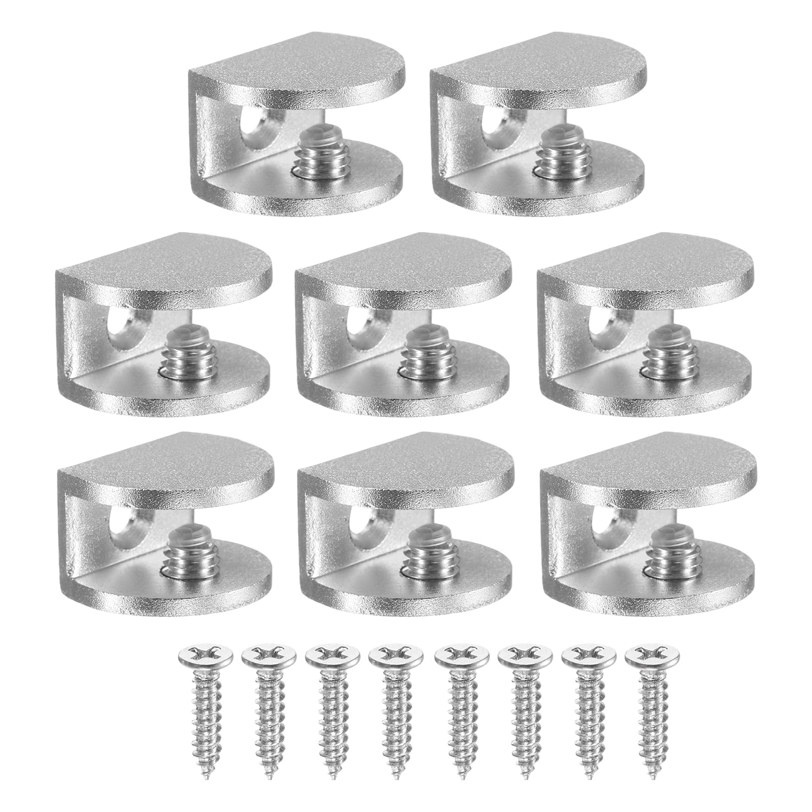 PATIKIL 8 Pcs Adjustable Frameless Glass Shelf Bracket