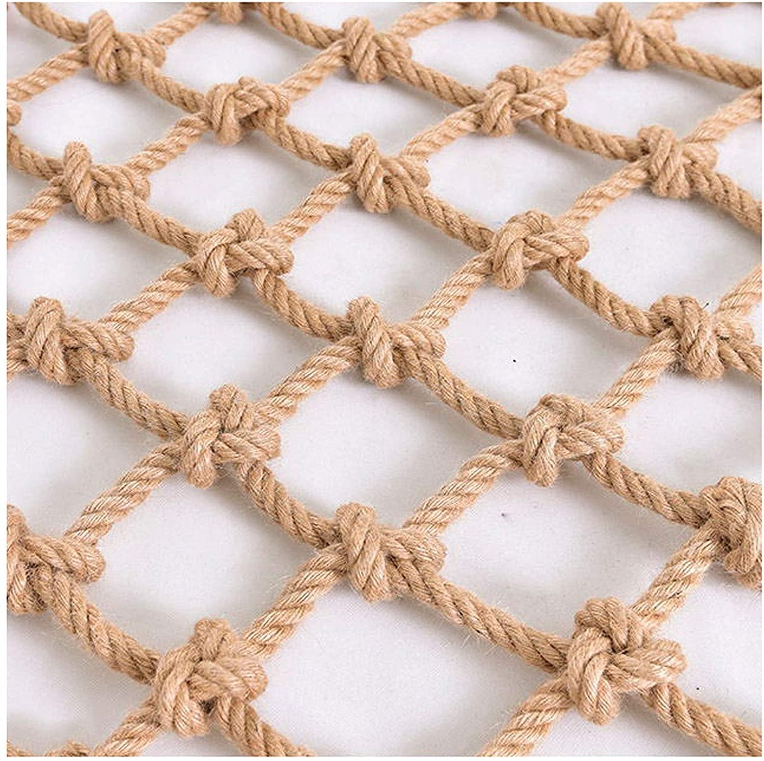 Safety Netting Outdoor Rope Net,Children Safety Hemp Rope Net, Cargo Trailer Netting Net,Garden Decoration Net，8mm*10cm(Size:1x5m/3.3x16.4ft)