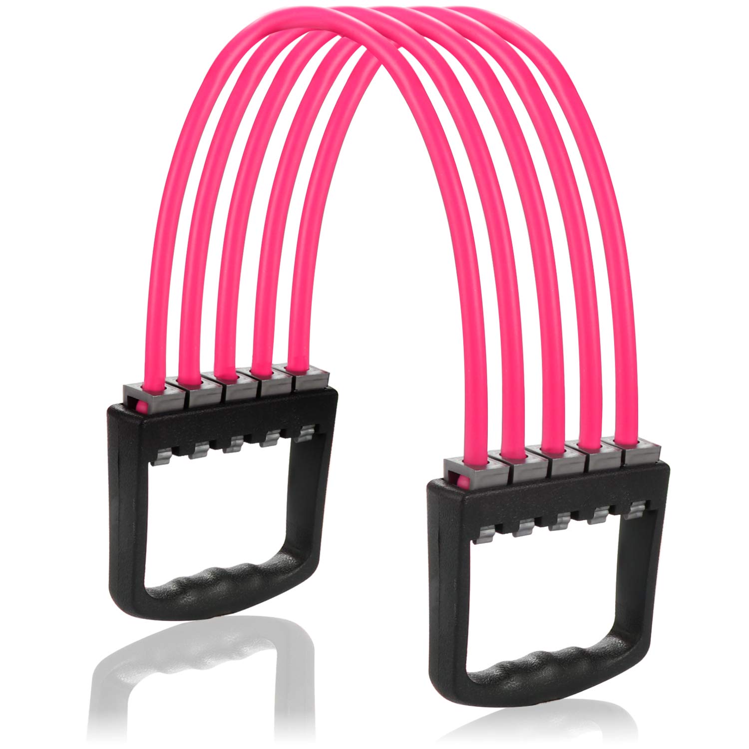 COM-FOUR® Expander Sport - extenseur de poitrine avec 5 forces de tension - extenseur pour le fitness à la maison - appareil d'entraînement pour les muscles de la poitrine, des bras et des épaules