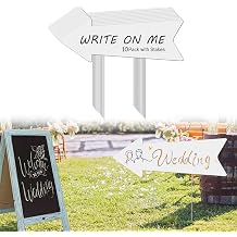 Blank Arrow Signs with Stakes, Wedding Directional Road Sign