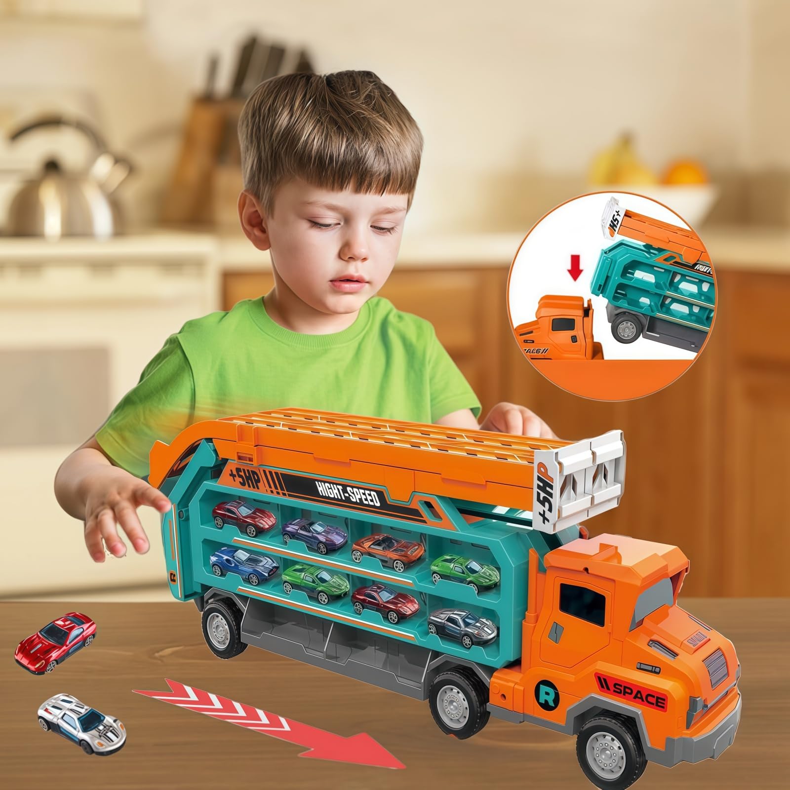 Verwandelbares Spielzeugauto Mit Reibungsantrieb – 2-in-1 Auto & Roboter, Für Kinder Ab 3 Jahren
