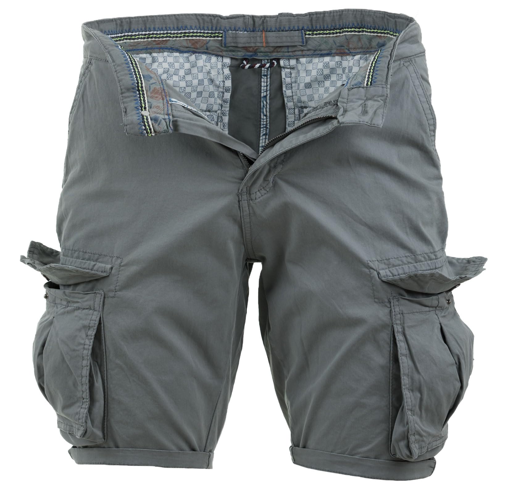 Instinct Bermuda Uomo Cargo Pantaloncini Slim Fit Cotone Tasche Laterali Taglie 44-60