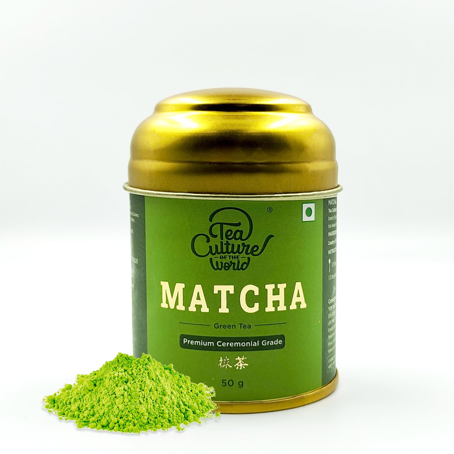 Tea Culture of the World, Matcha Premium Green Tea 50gm with Tin