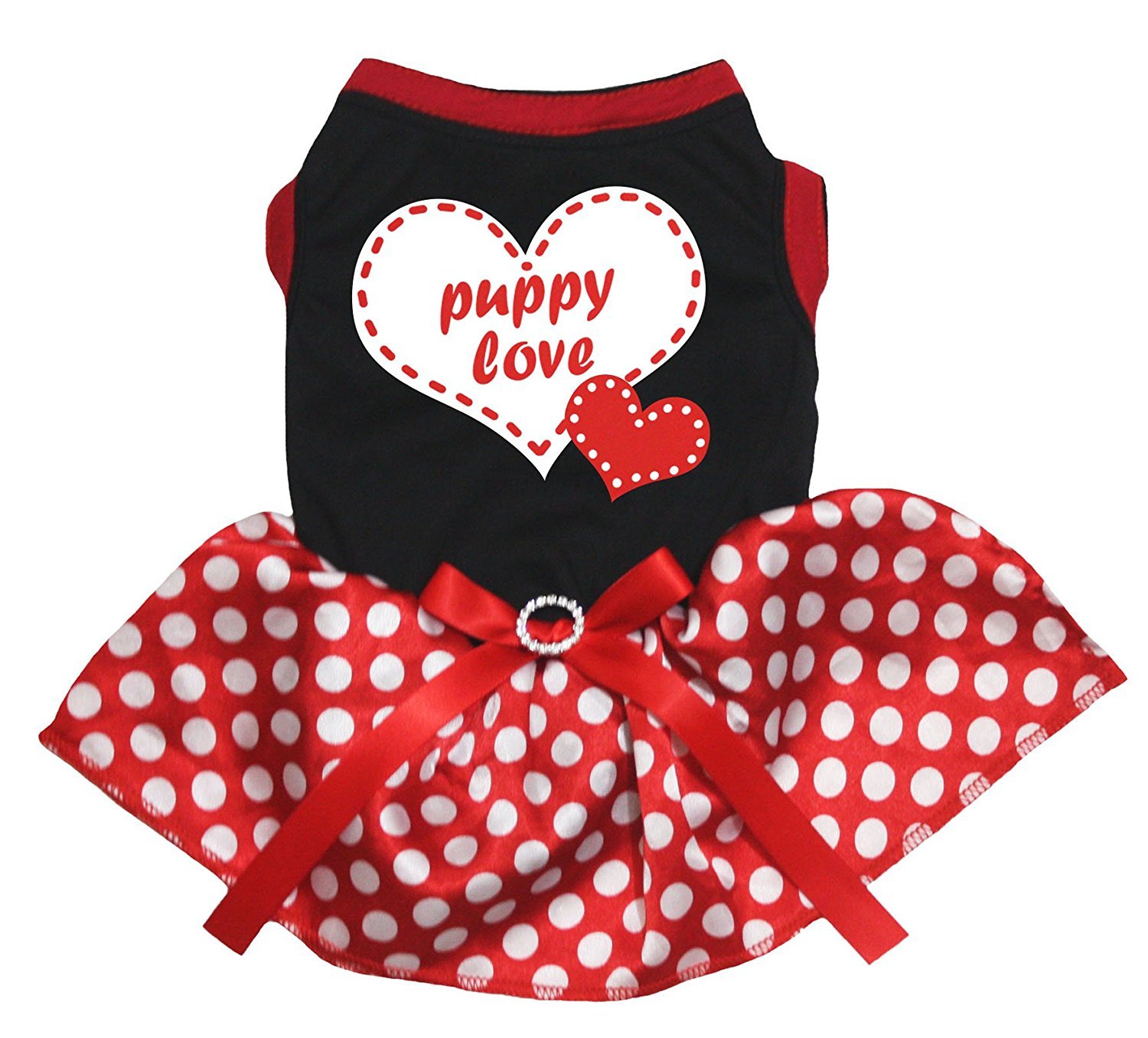 Petitebella Hundekleid Valentine Mit Tutu – Süßes Floral-Kleid Für Hunde & Welpen