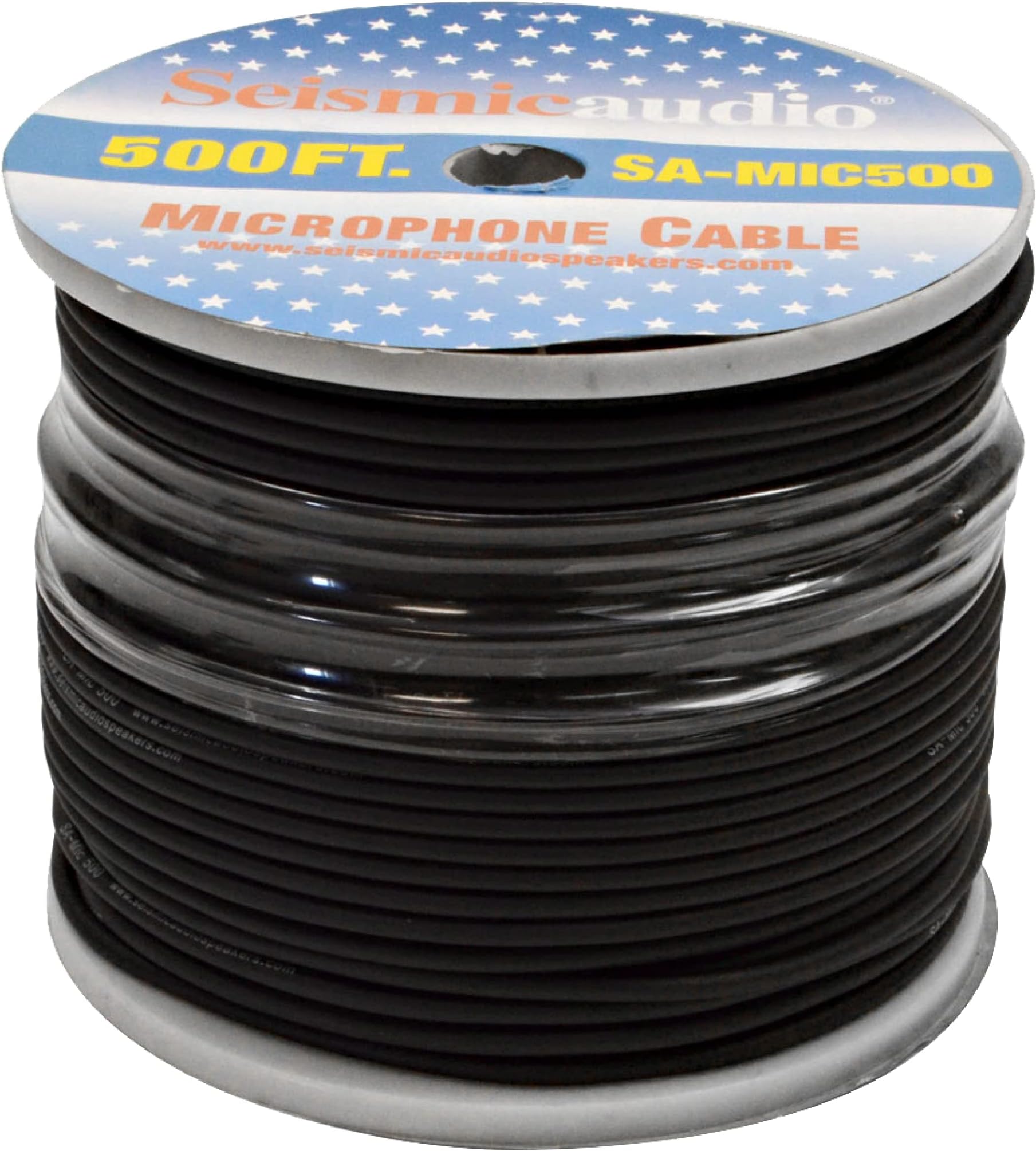 Seismic Audio Speakers Microphone Cable, Build Your Own Mic Cable, Spool of 500 Feet Cable
