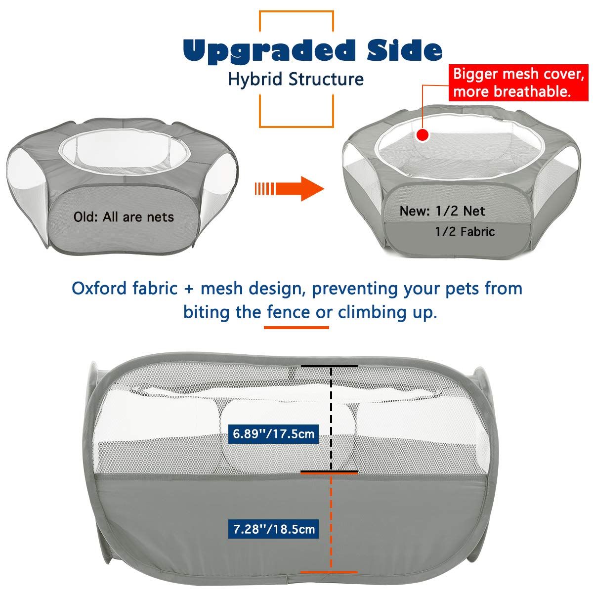 Recinto Pieghevole VavoPaw Per Piccoli Animali - Impermeabile, Con Cerniera, Per Gatti, Conigli, Criceti E Scoiattoli - Foto 9