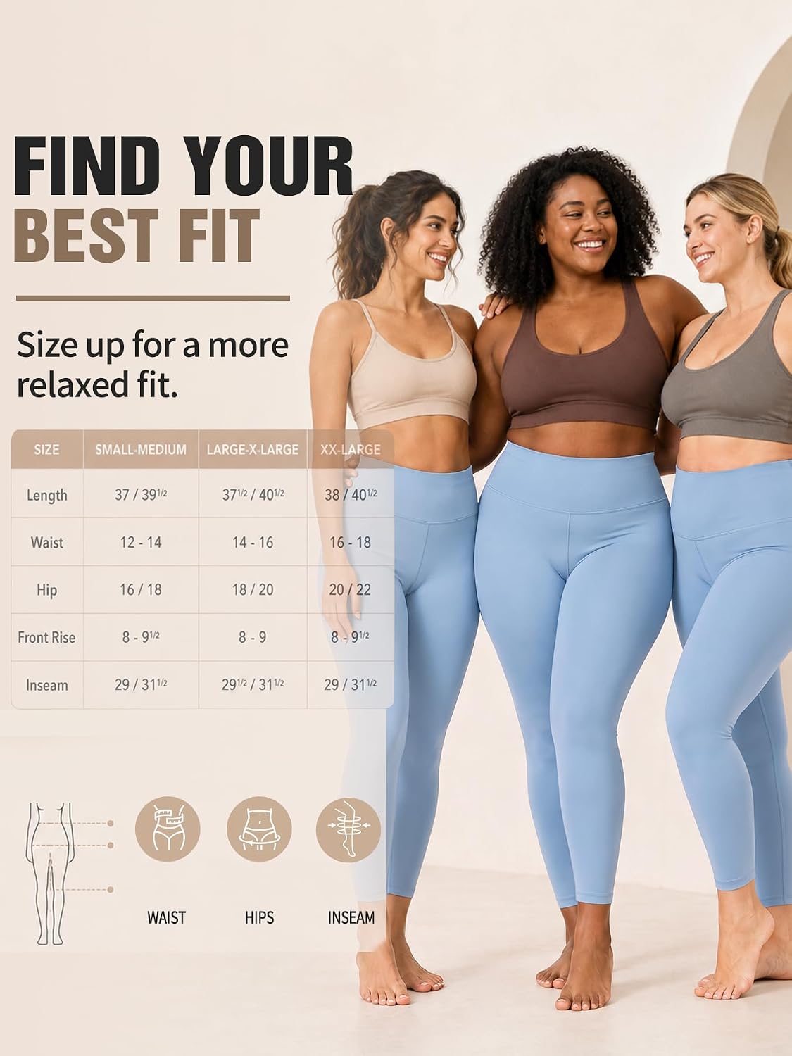 Blue Breath Leggings for Women High Waisted, Buttery Soft Yoga Pants, Non See Through Light Tummy Control Athletic Pants