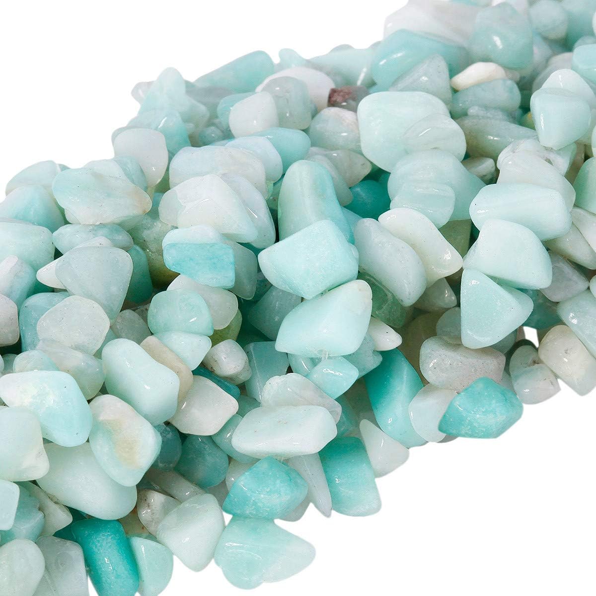 KYEYGWO Irregular Tumbled Chip Beads Strands 5-8mm Drilled Semi Precious Stones for Jewellery Making DIY Art Craft