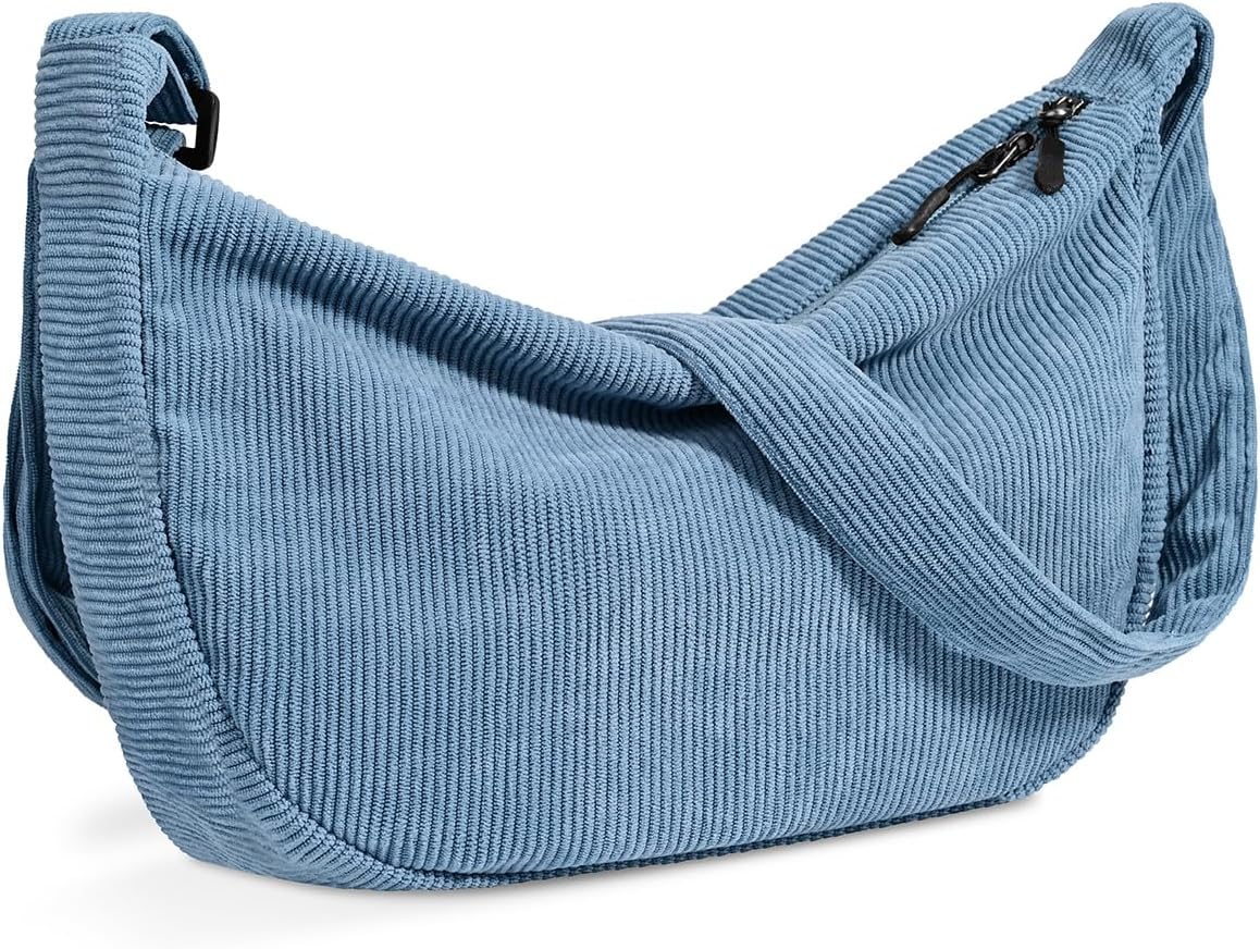 Crossbody Sling Bag for Women Men Trendy, Crescent Bag with Adjustable Strap, 2 Zippers Lightweight - Image 5