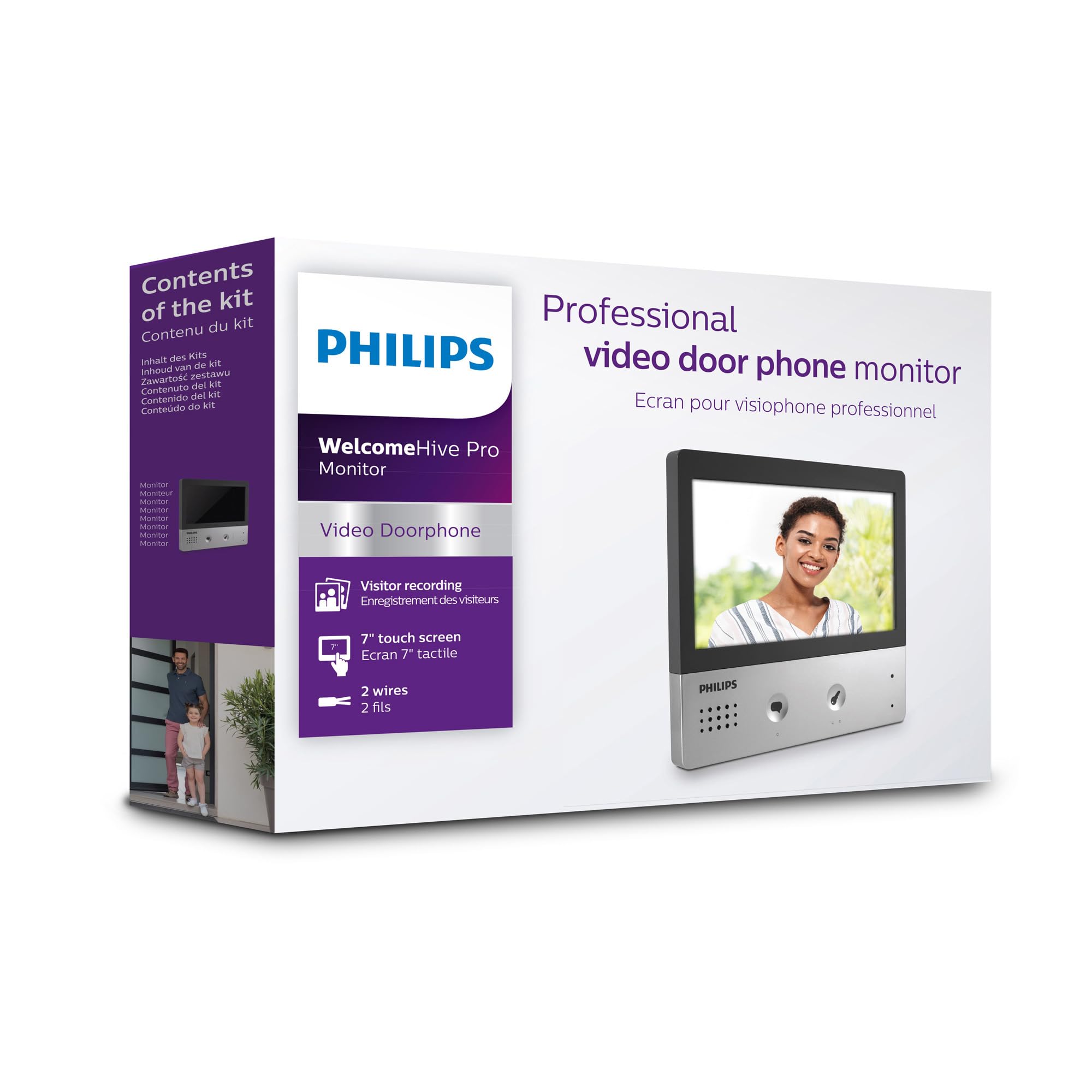 Philips WelcomeHive Pro Moniteur 7" Interphone Vidéo — Écran Tactile