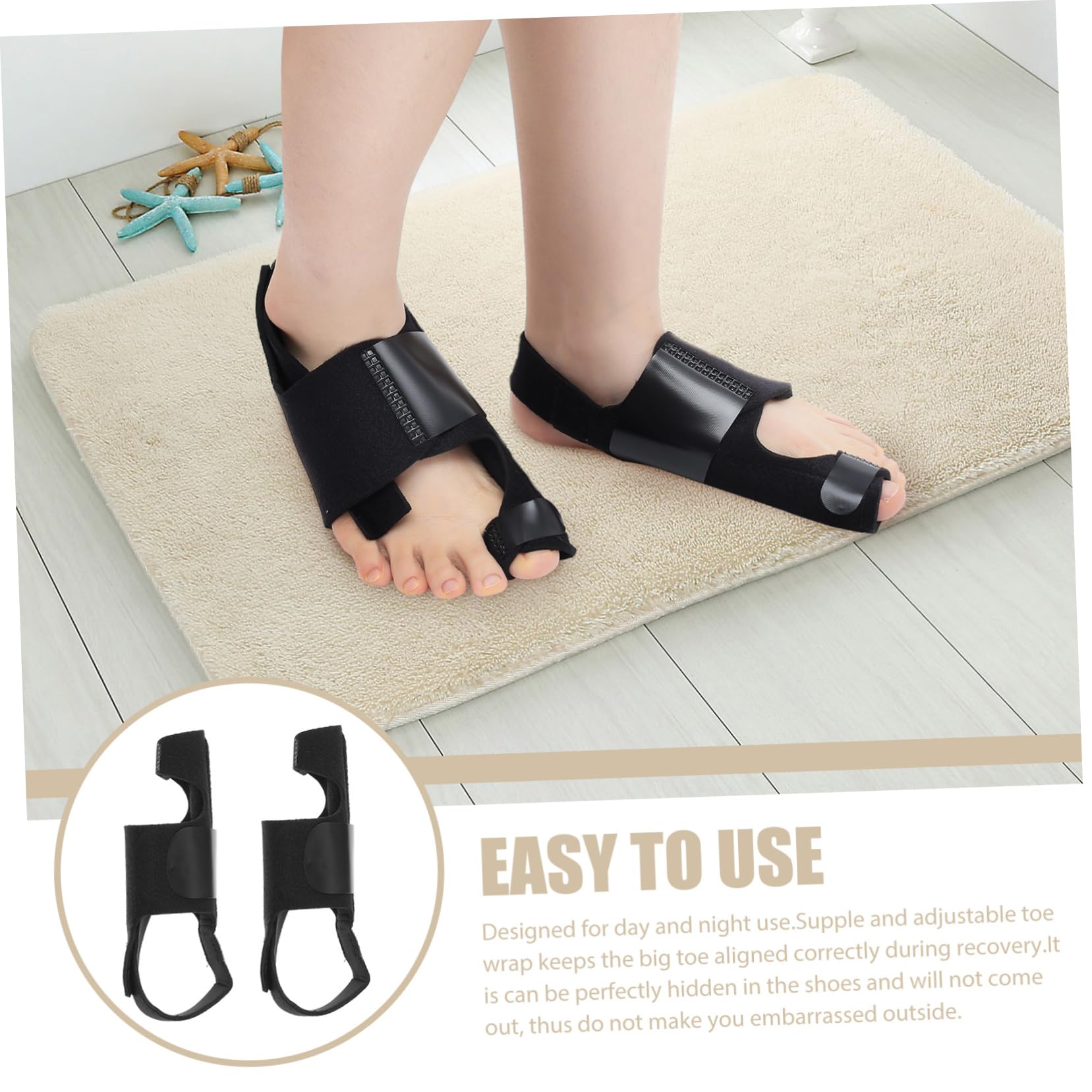LALAFINA 1 Pair Portable Bunion Correctors Toe Splints for Relief and Comfort Adjustable Design for Convenient Use for Bunion Care